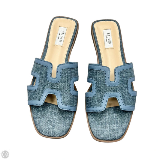 Sandals Flats By Steve Madden In Blue, Size: 9.5