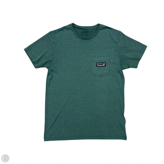 Athletic Top Short Sleeve By Patagonia In Green, Size: M