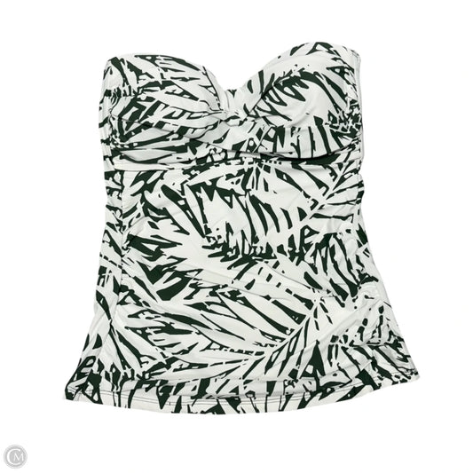 Swimsuit Top By Anne Cole In Green & White, Size: Xs