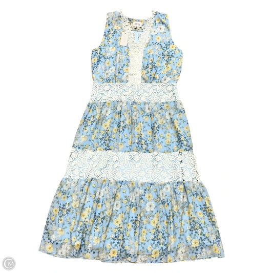 Dress Casual Maxi By Marchesa Rose In Blue & Yellow, Size: M