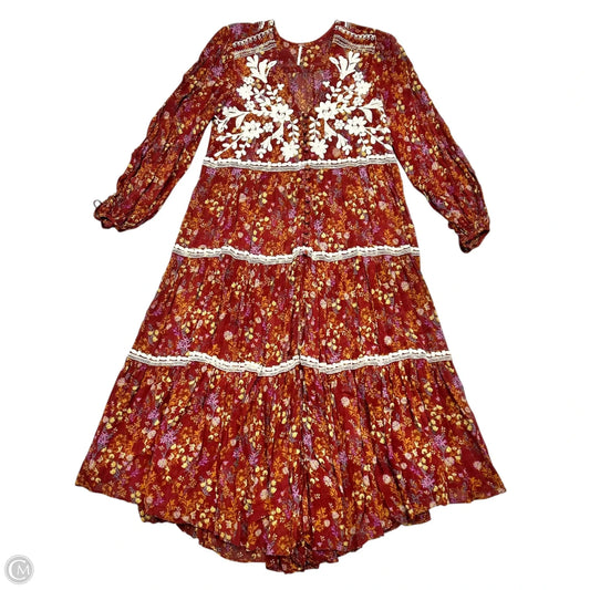 Dress Casual Maxi By Free People In Maroon, Size: S