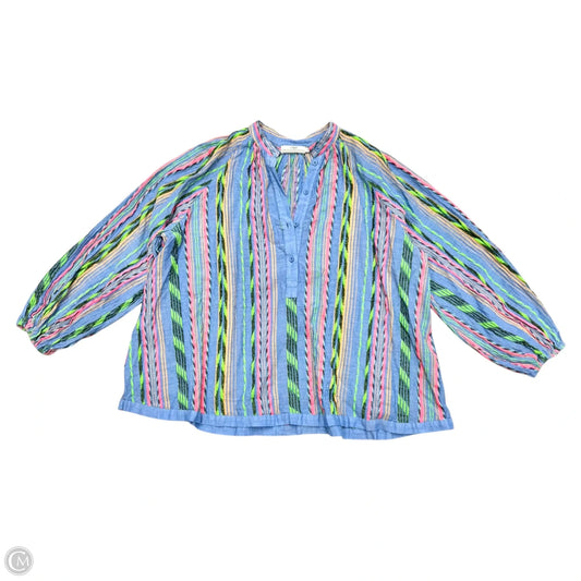 Top Long Sleeve By Devotion Twins In Blue & Pink, Size: S