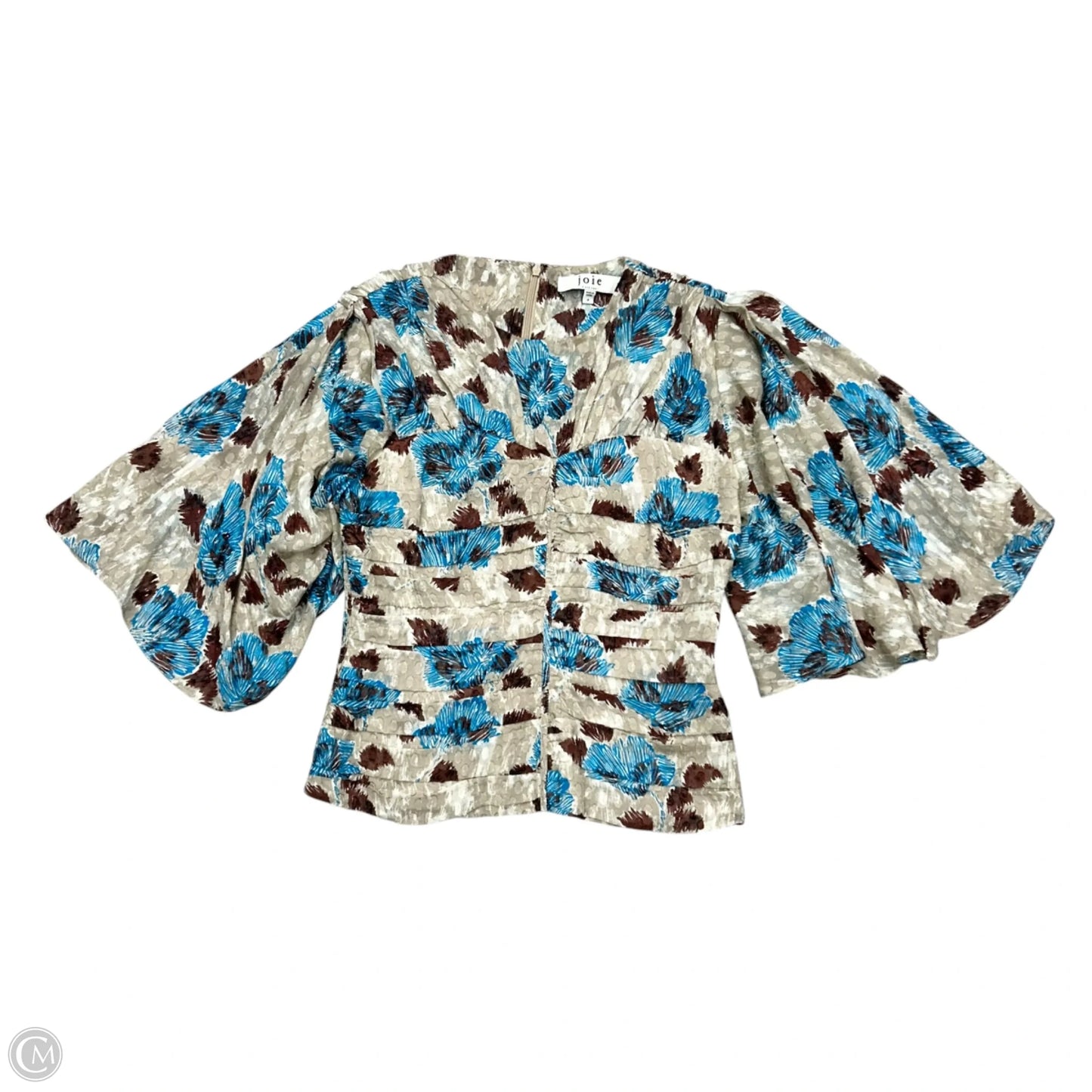 Top Long Sleeve By Joie In Blue & Brown, Size: M