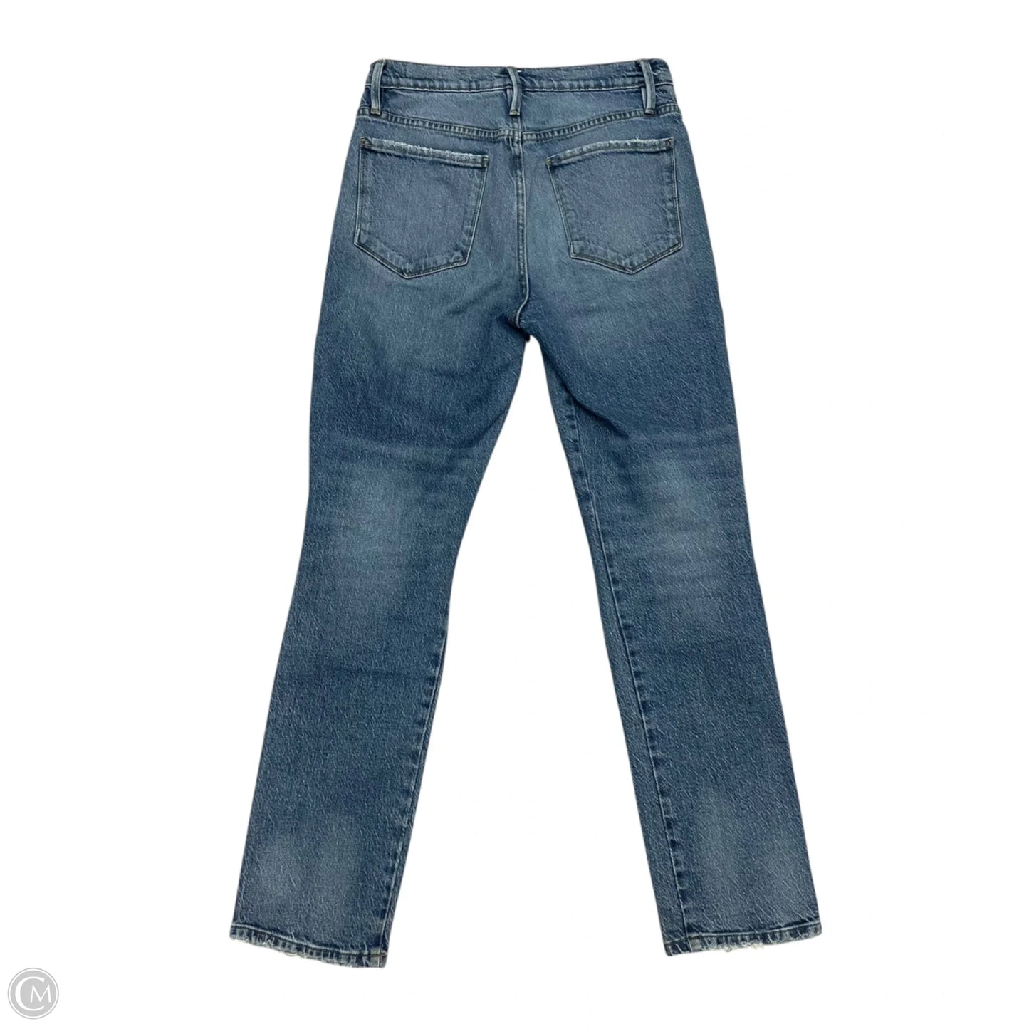 Jeans Straight By Frame In Blue Denim, Size: 4