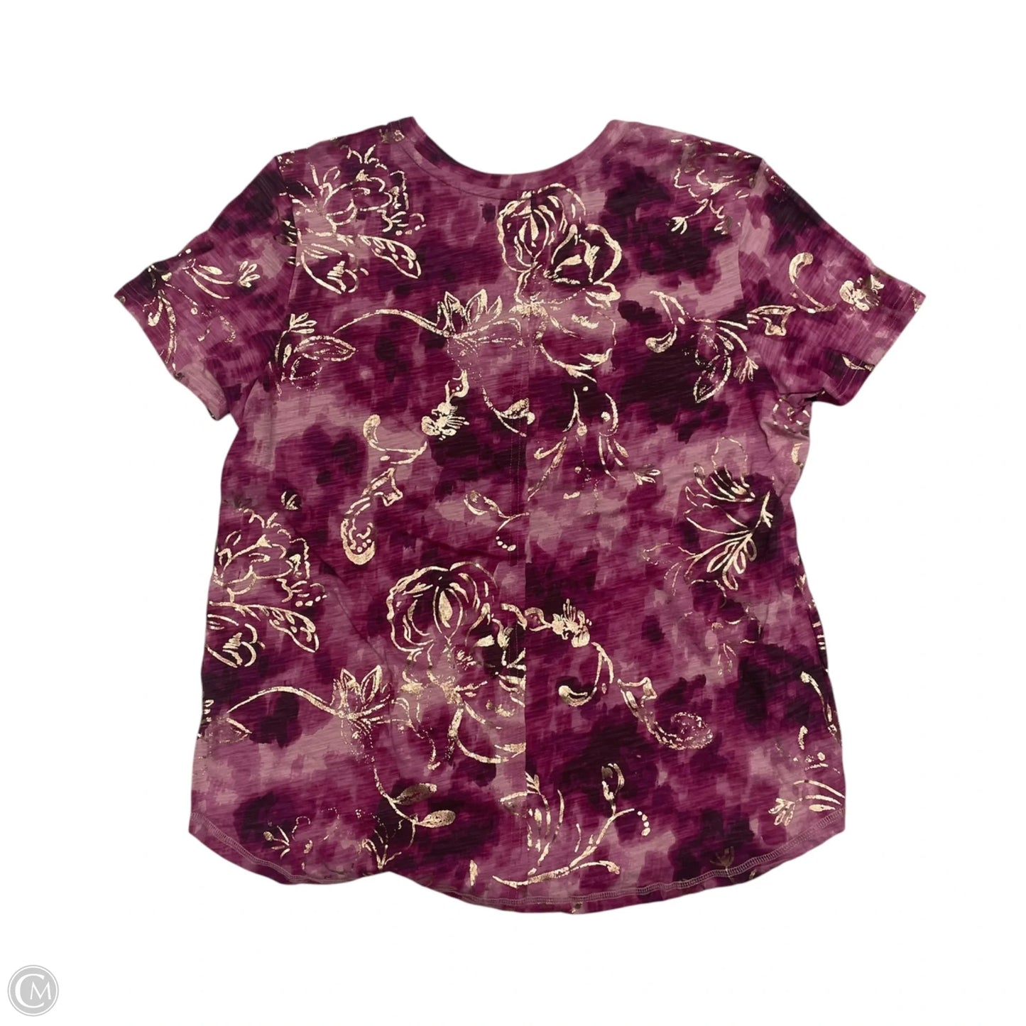Top Short Sleeve By Pilcro In Pink & Purple, Size: M
