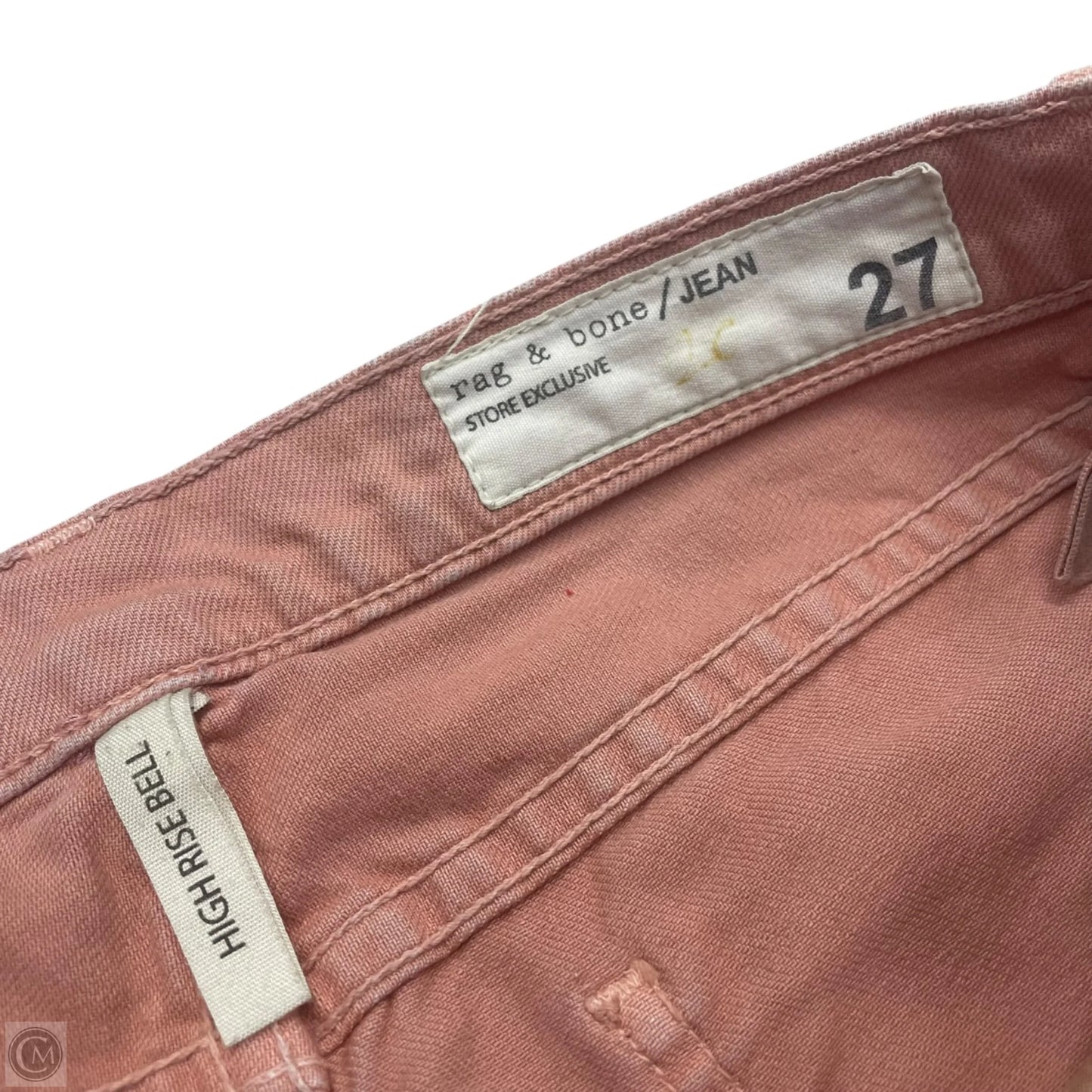 Jeans Flared By Rag And Bone In Pink Denim, Size: 4