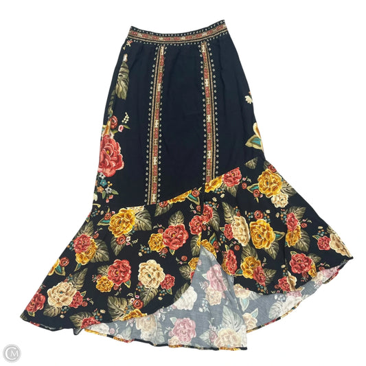Skirt Maxi By Farm Rio In Black & Red, Size: S