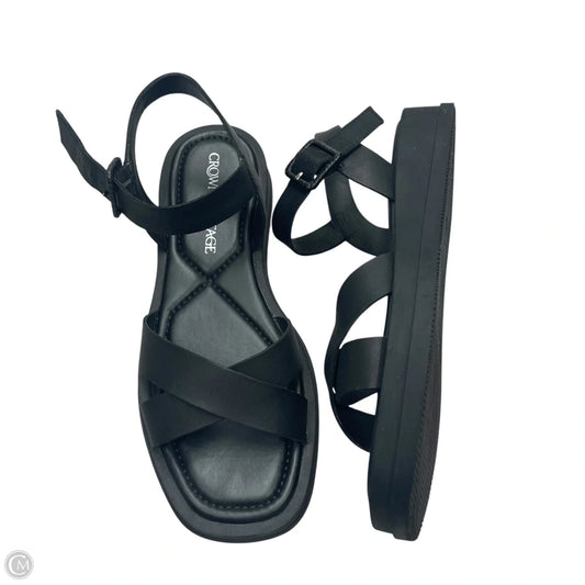 Sandals Flats By Crown Vintage In Black, Size: 7