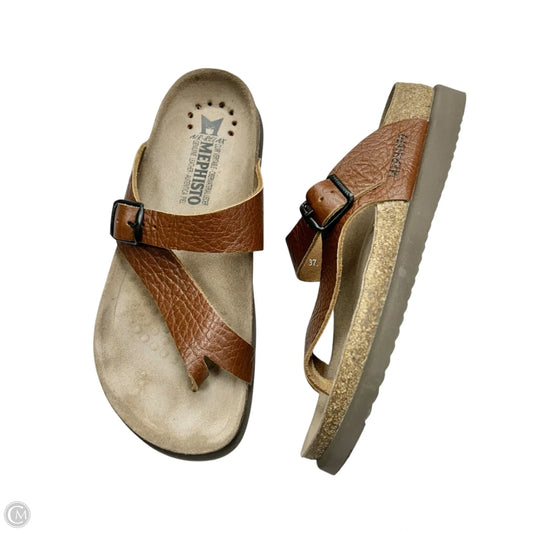 Sandals Flats By Mephisto In Brown, Size: 6.5
