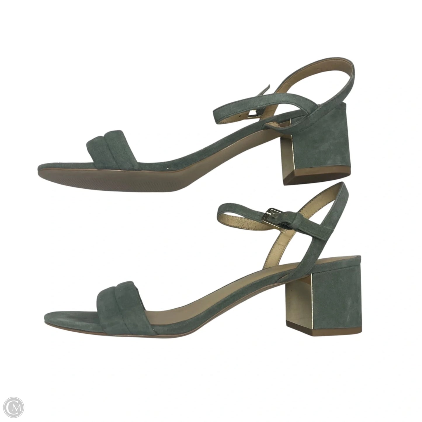 Sandals Heels Block By Talbots In Green, Size: 9