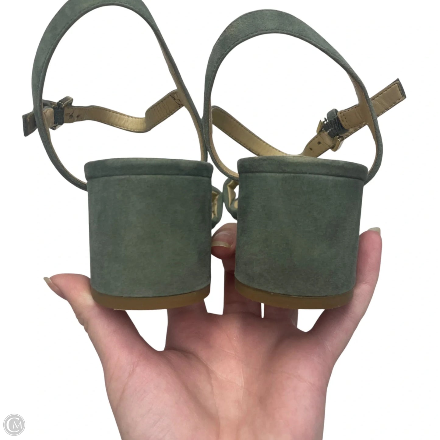 Sandals Heels Block By Talbots In Green, Size: 9