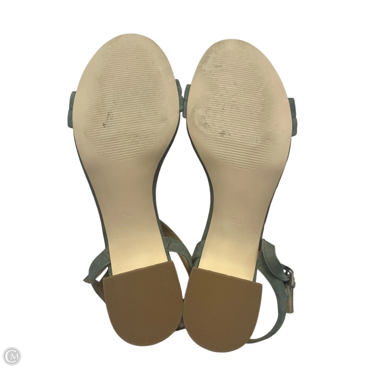 Sandals Heels Block By Talbots In Green, Size: 9