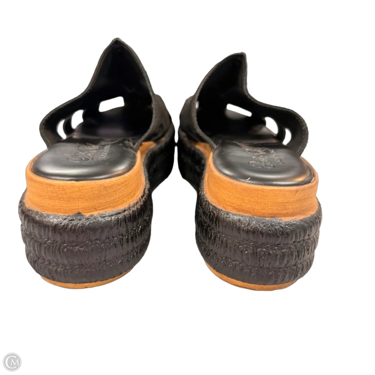 Sandals Heels Platform By Carlo Petra In Black, Size: 8.5