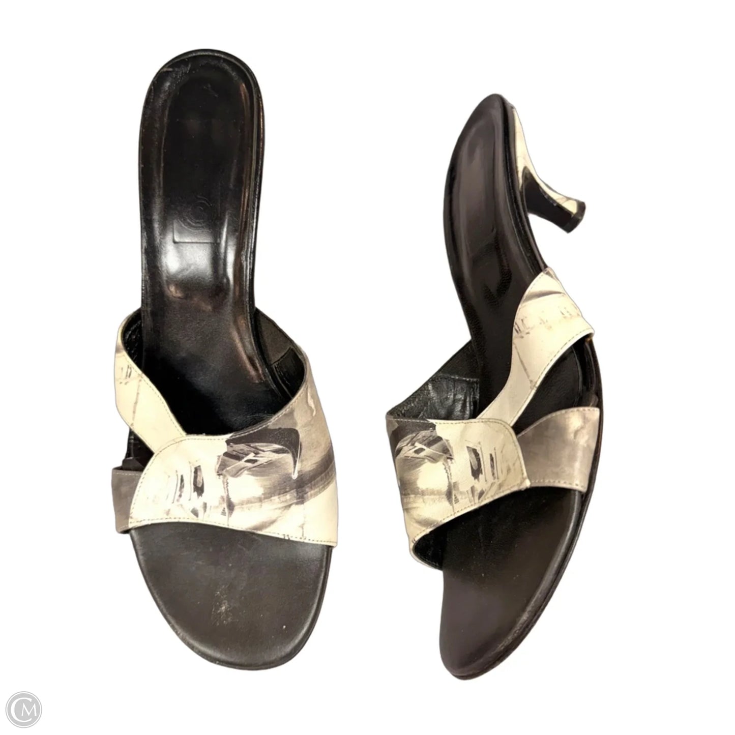Shoes Heels Kitten By Icon In Black & Cream, Size: 7.5