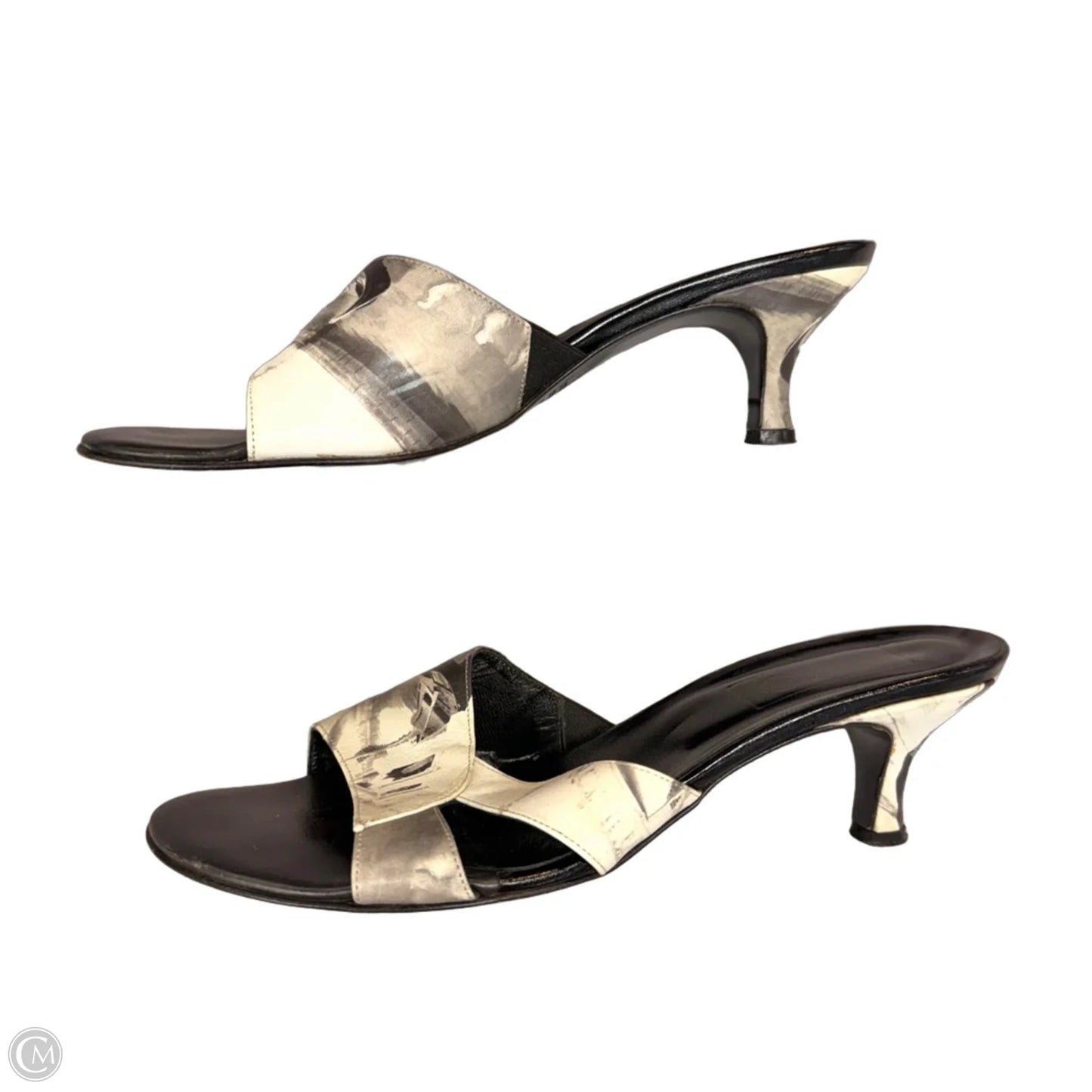 Shoes Heels Kitten By Icon In Black & Cream, Size: 7.5