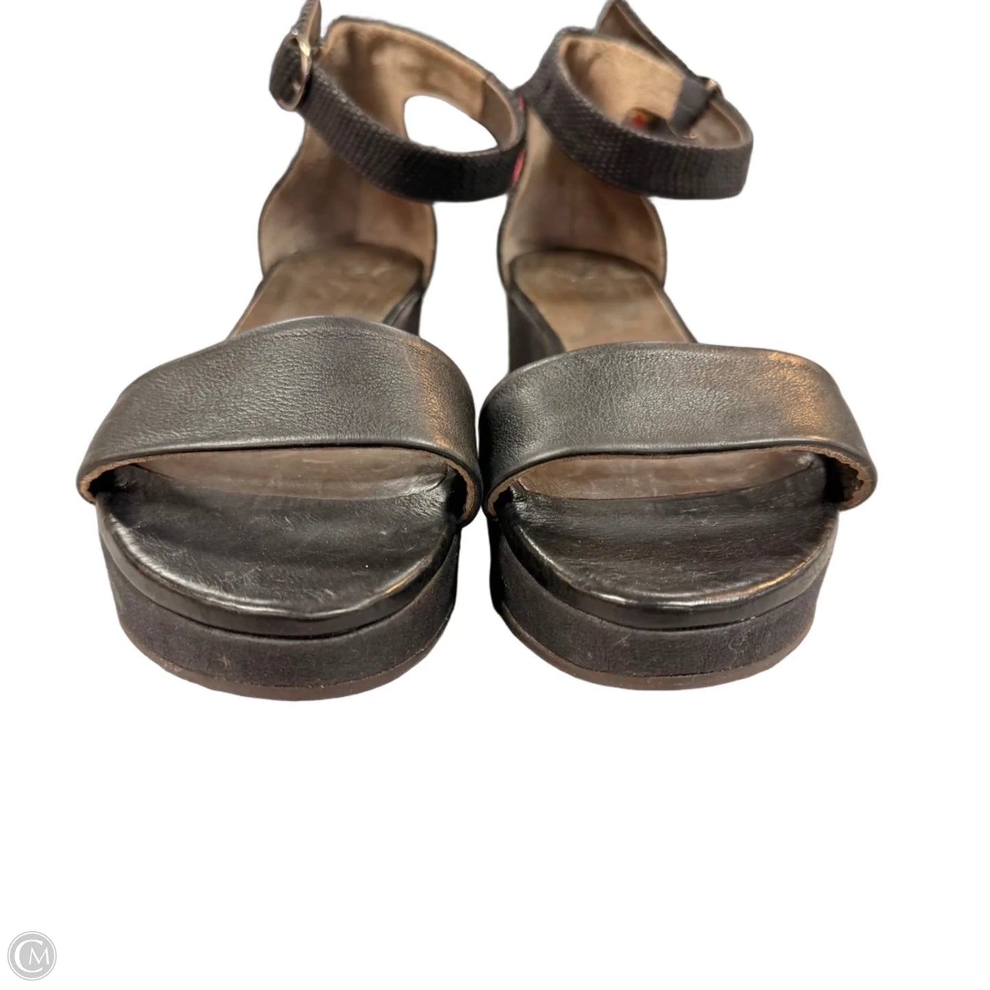 Sandals Heels Wedge By Coclico In Black, Size: 8