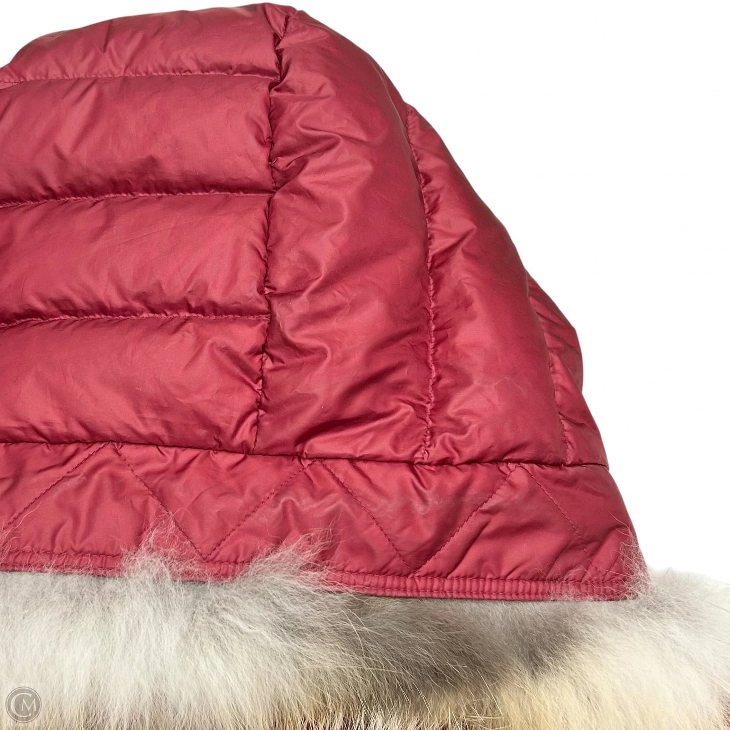 Coat Luxury Designer By Burberry In Red, Size: Xs