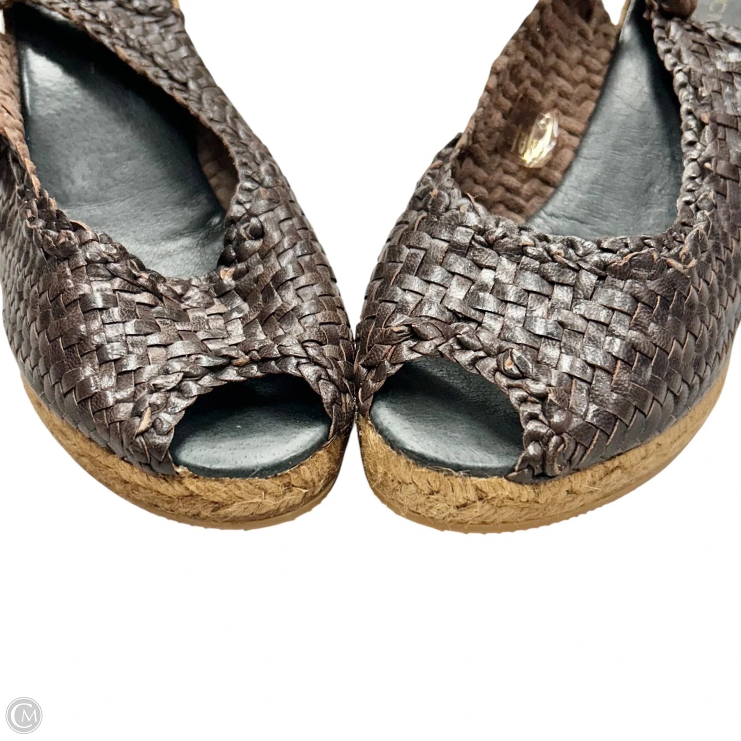 Sandals Heels Wedge By Erin Michael In Brown, Size: 9.5