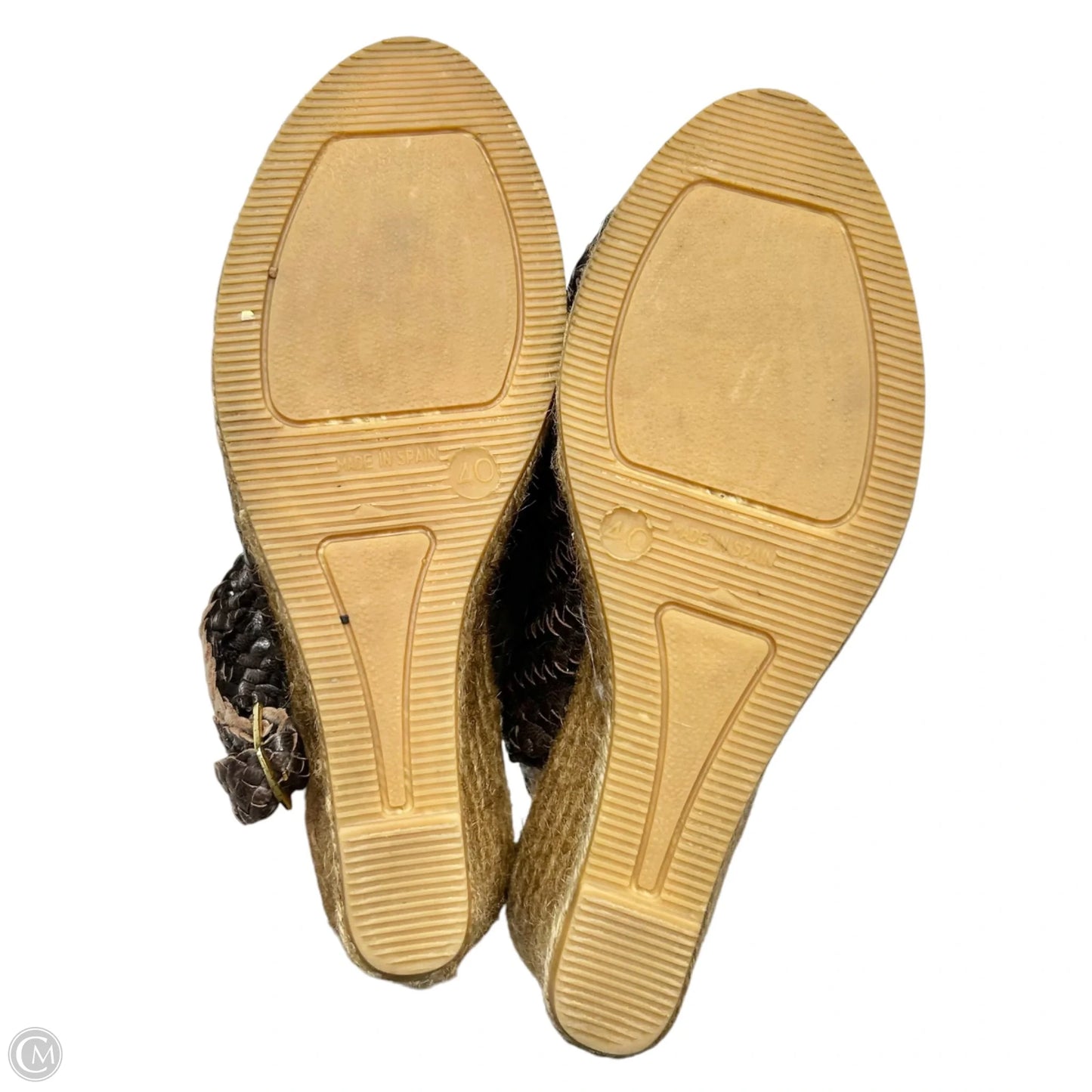 Sandals Heels Wedge By Erin Michael In Brown, Size: 9.5