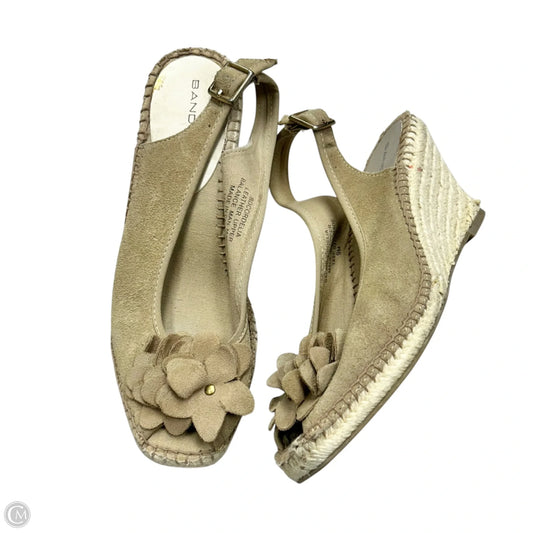 Sandals Heels Wedge By Bandolino In Tan, Size: 9