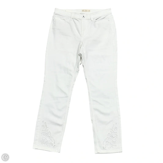 Jeans Cropped By J. Jill In White Denim, Size: 10t