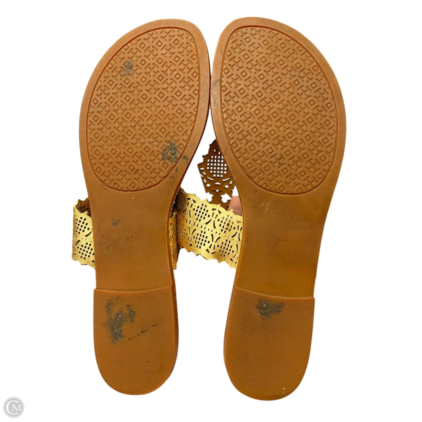 Sandals Designer By Tory Burch In Gold, Size: 9.5