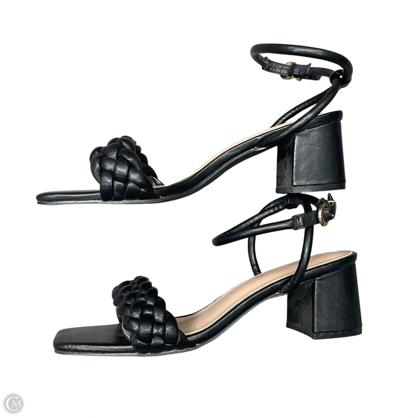Sandals Heels Block By Rilista In Black, Size: 9