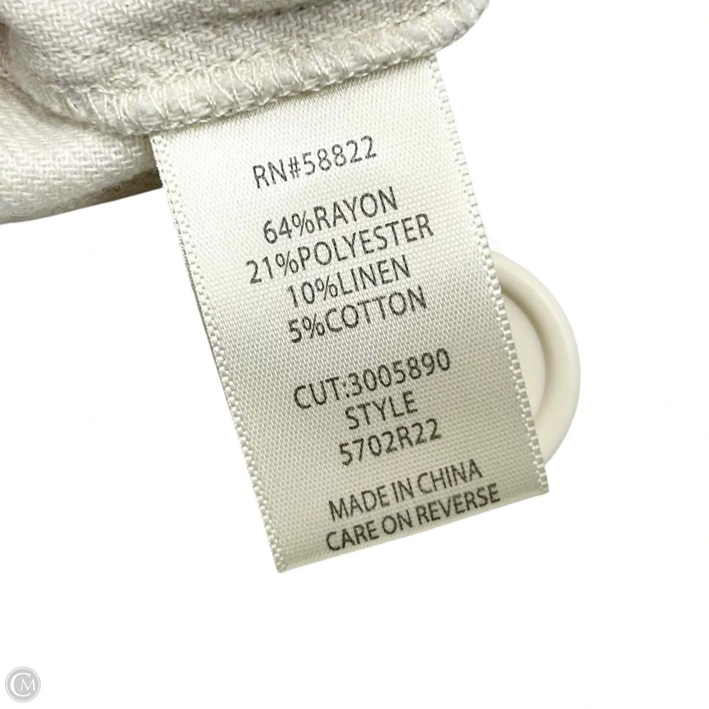 Jacket Shirt By Max Studio In Cream, Size: Xl