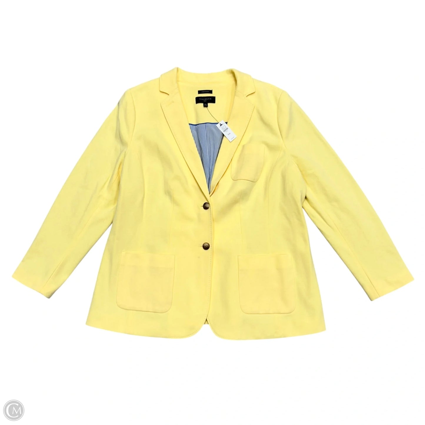Blazer By Talbots In Yellow, Size: Xl