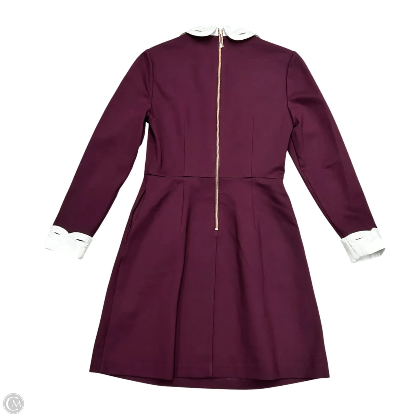 Dress Work By Ted Baker In Maroon, Size: S
