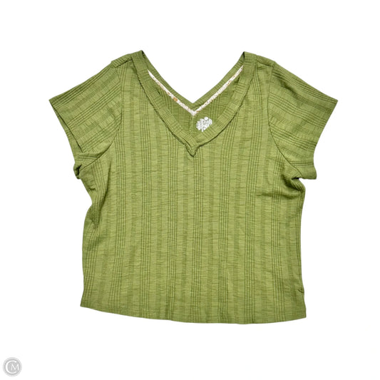 Top Short Sleeve Basic By Pilcro In Green, Size: 1x