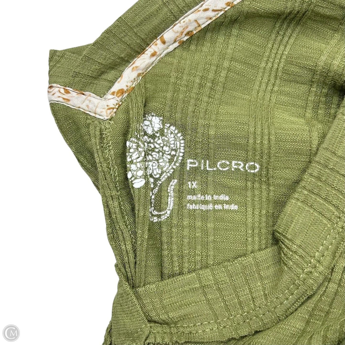 Top Short Sleeve Basic By Pilcro In Green, Size: 1x