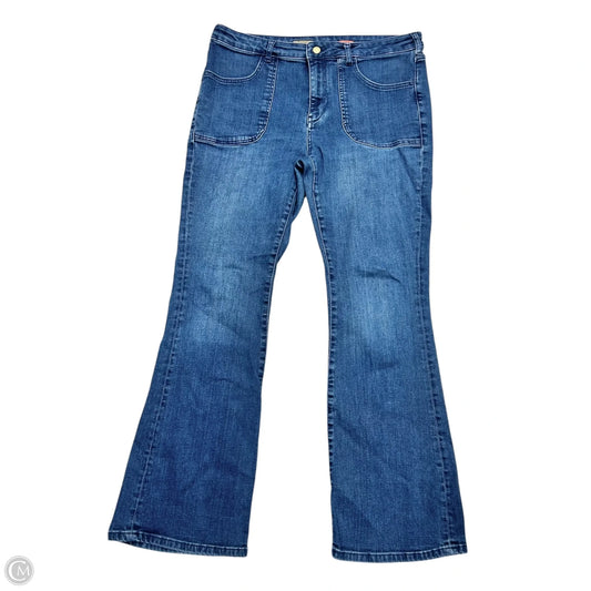 Jeans Wide Leg By Pilcro In Blue Denim, Size: 14
