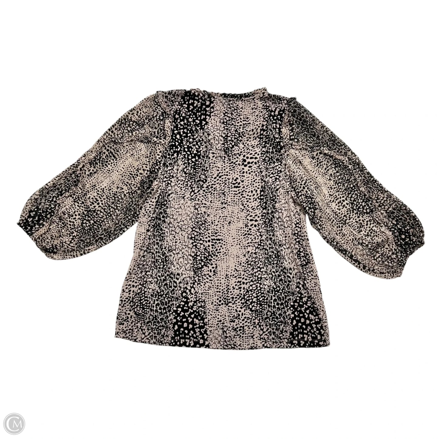Top Long Sleeve By Maeve In Black & Brown, Size: 1x