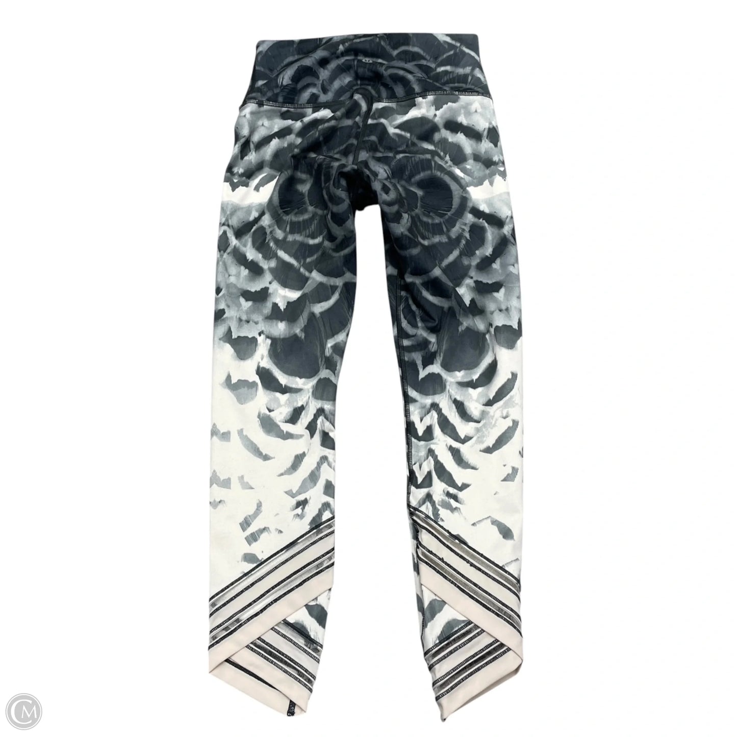 Athletic Leggings By Lululemon In Grey & White, Size: S