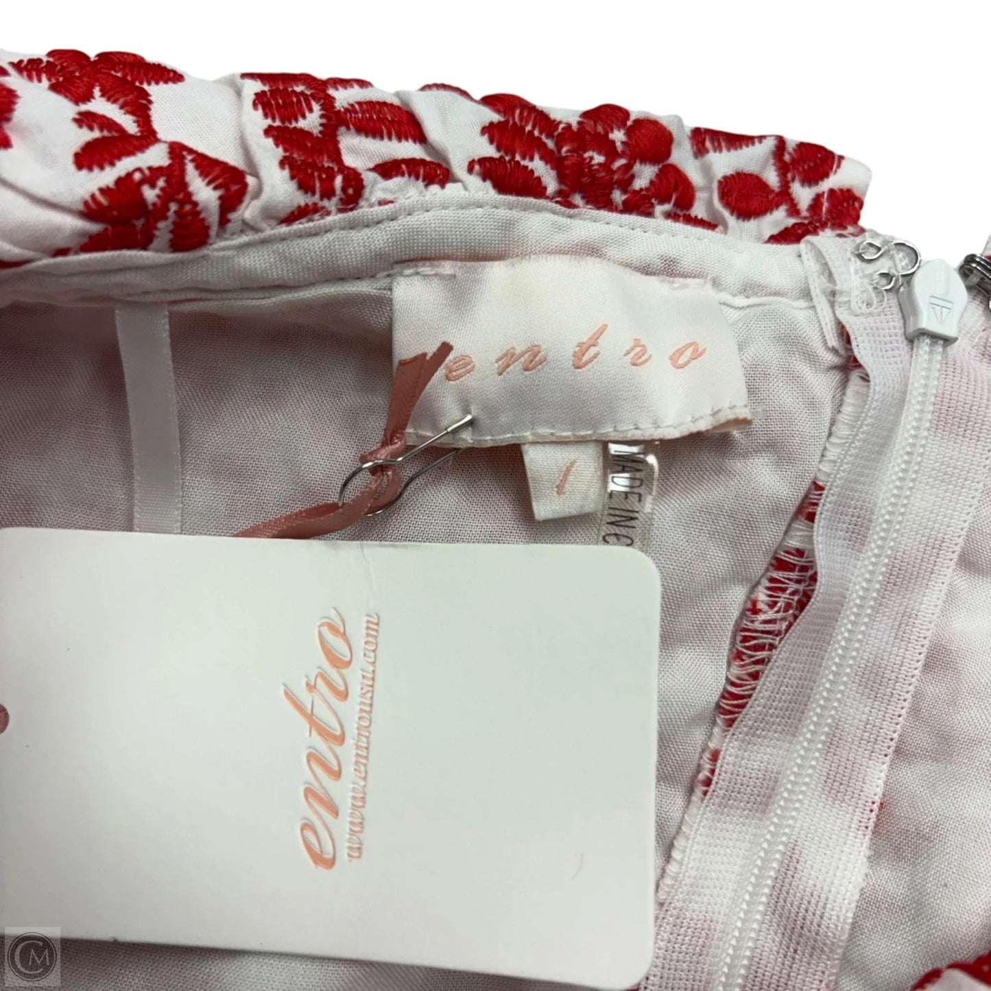 Romper By Entro In Red & White, Size: L
