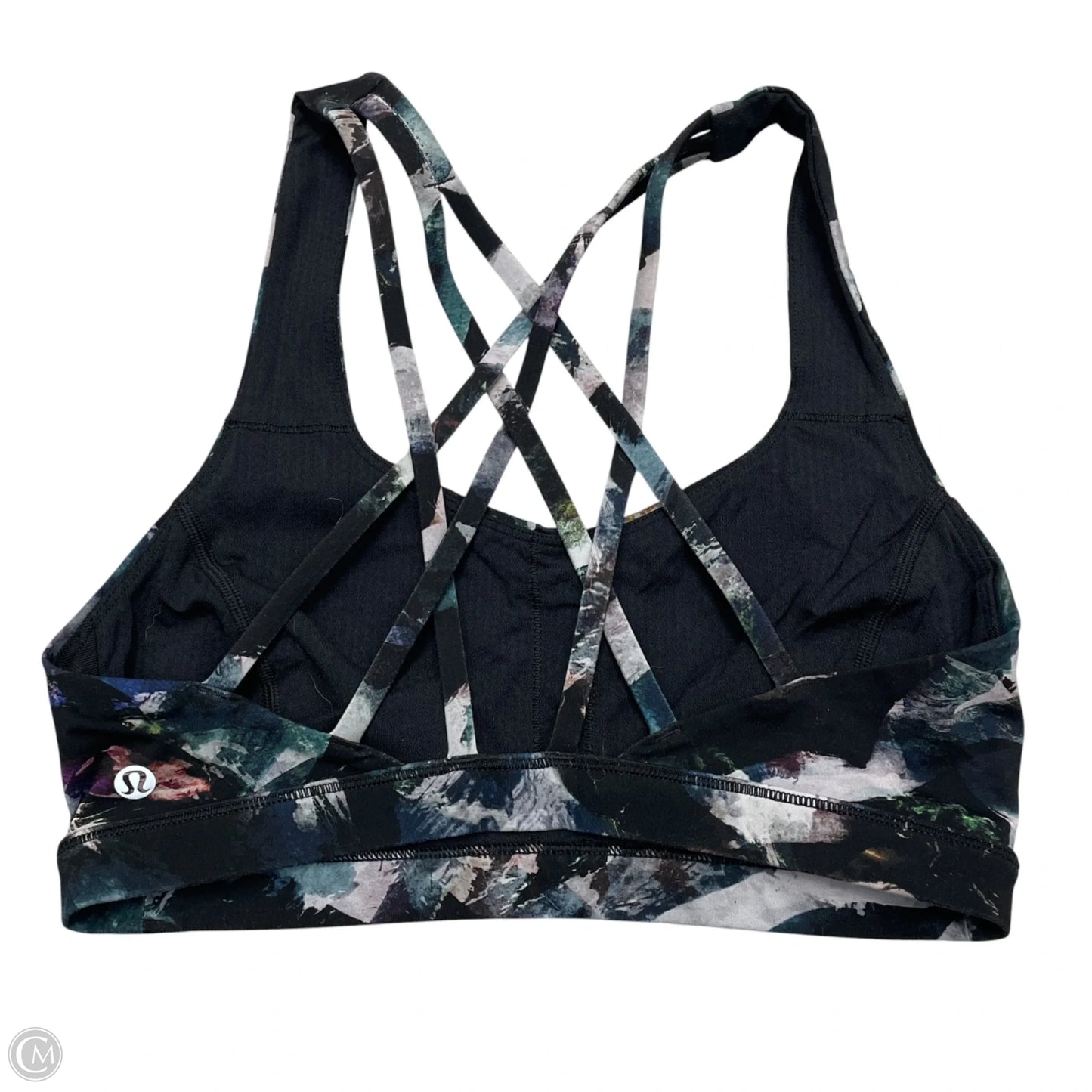 Athletic Bra By Lululemon In Black & Grey, Size: S