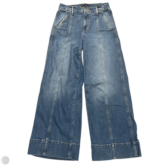 Jeans Wide Leg By Gap In Blue Denim, Size: 4