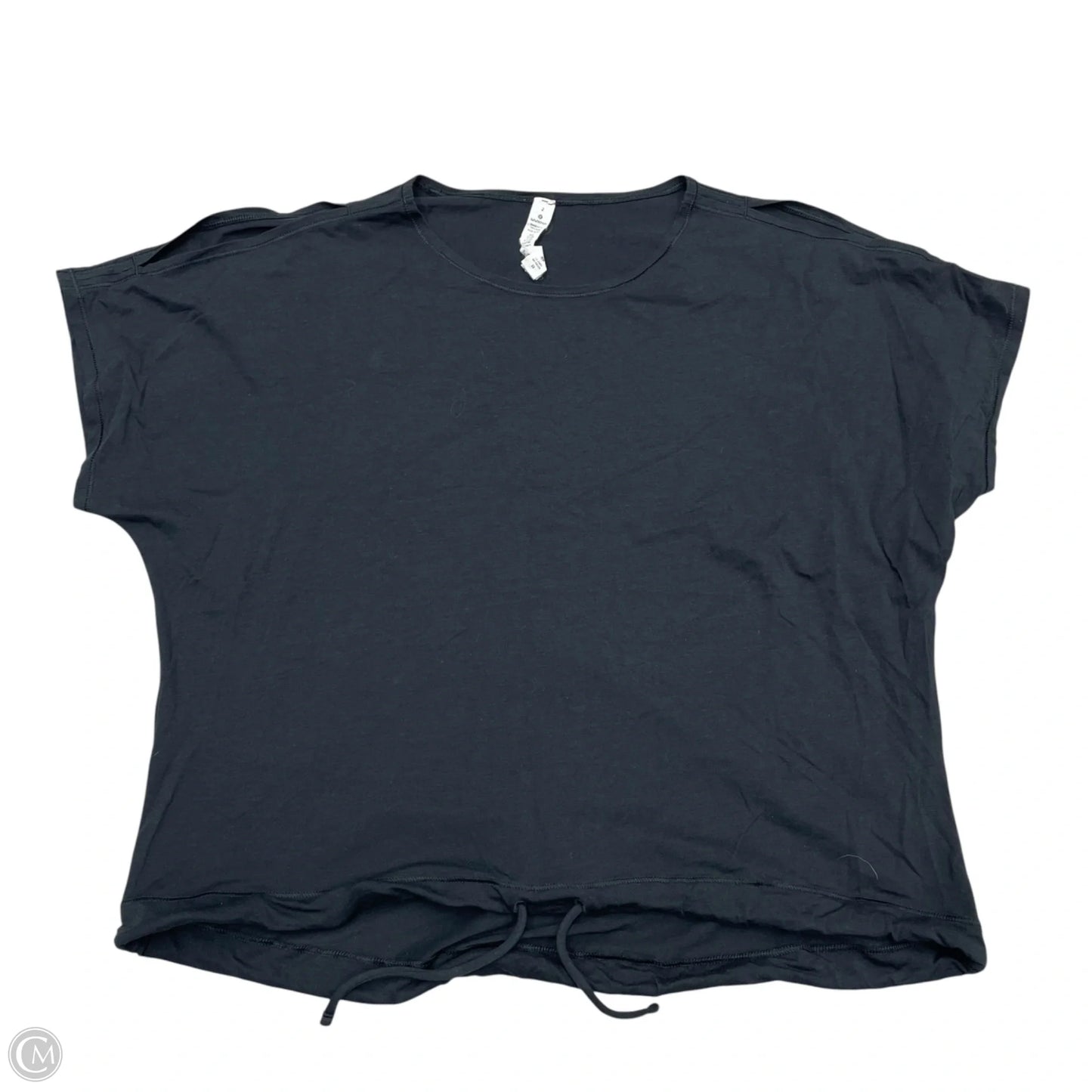 Athletic Top Short Sleeve By Lululemon In Black, Size: Xs