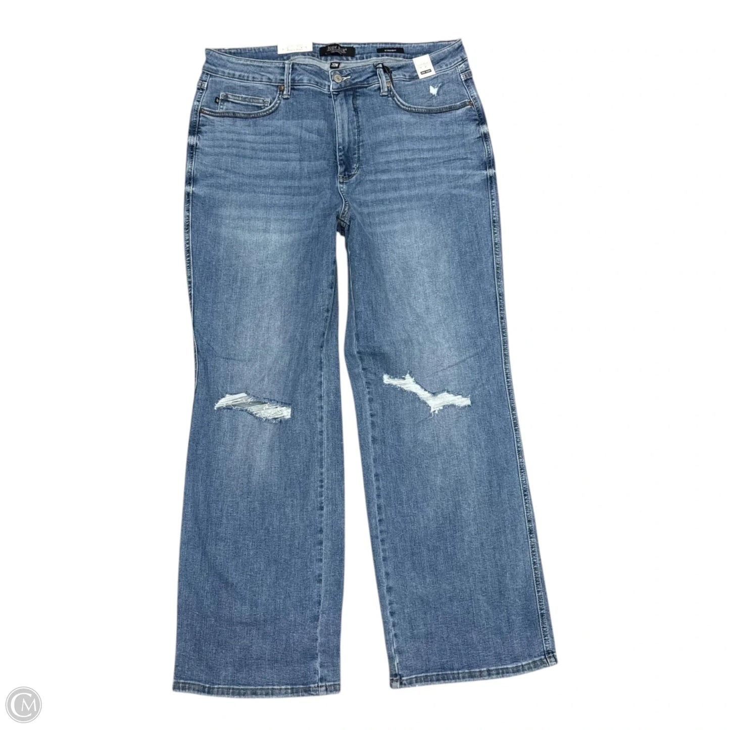 Jeans Straight By Judy Blue In Blue Denim, Size: 20