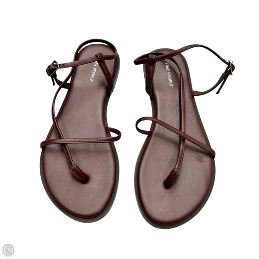 Sandals Flats By Free People In Maroon, Size: 7