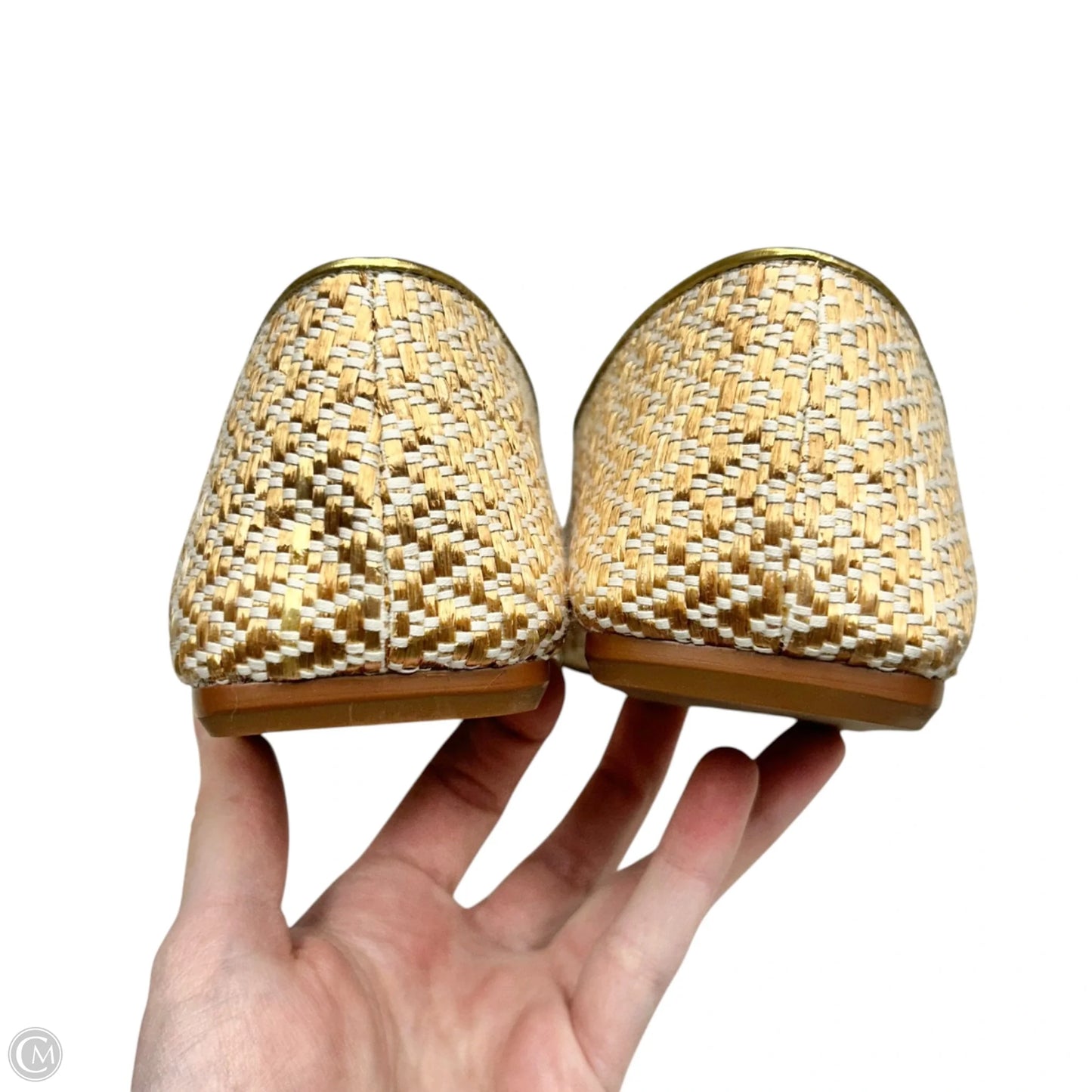 Shoes Flats By Donna Karan In Gold, Size: 7.5