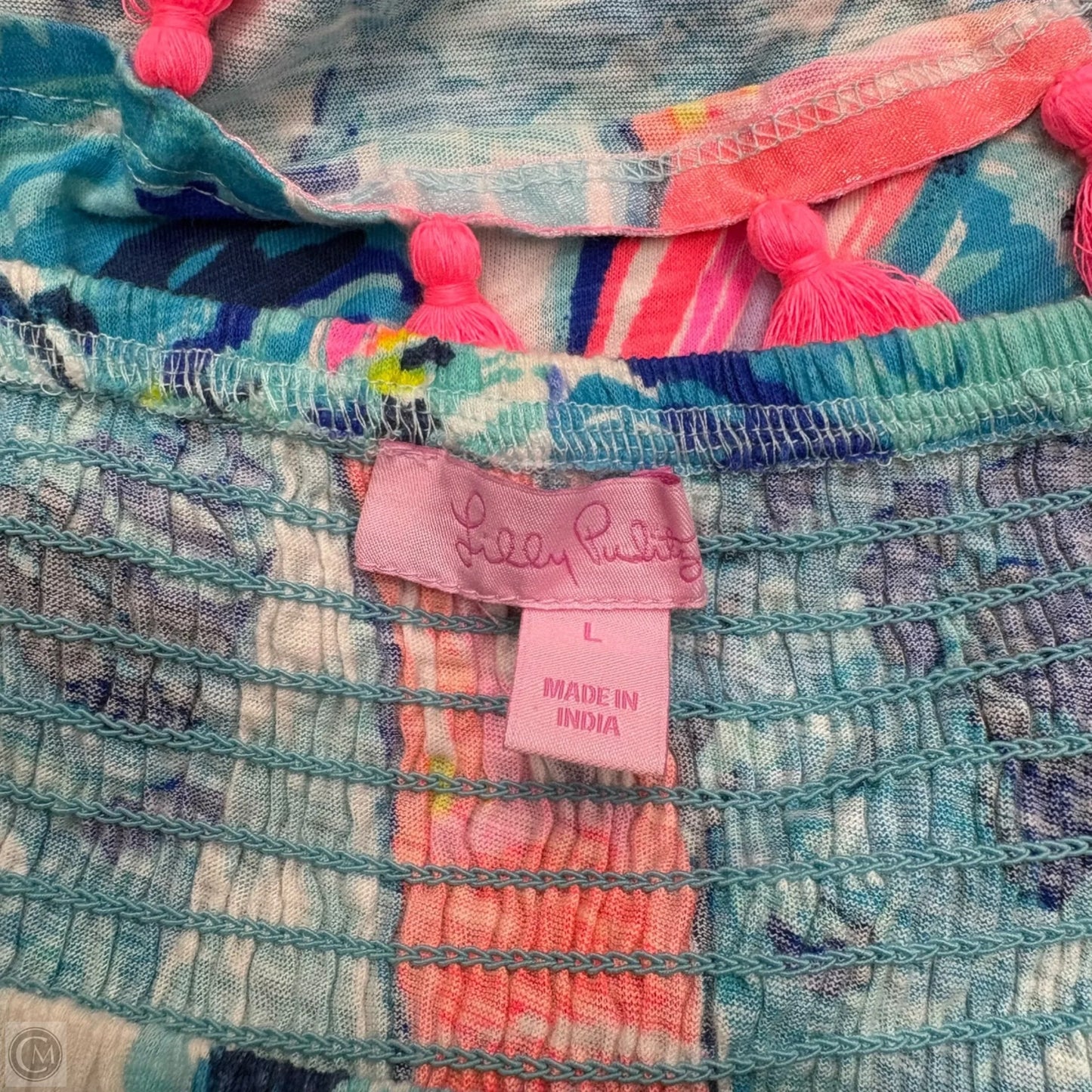 Dress Designer By Lilly Pulitzer In Blue & White, Size: L