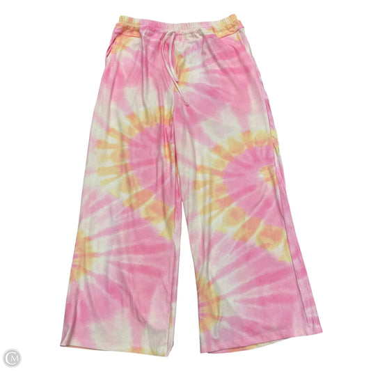 Pants Lounge By Clothes Mentor In Pink & Yellow, Size: L