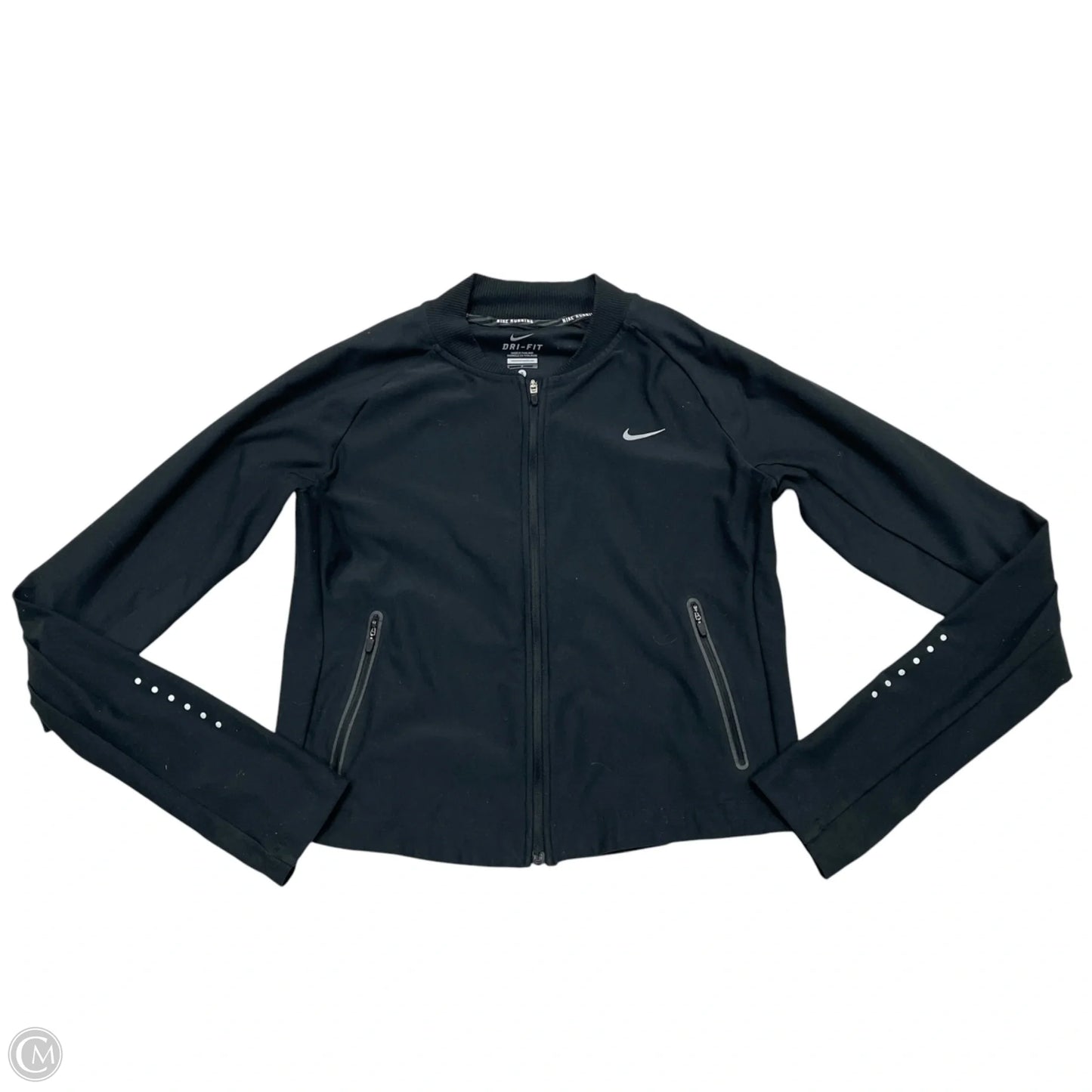 Athletic Jacket By Nike Apparel In Black, Size: S