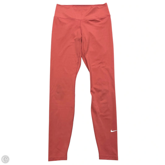 Athletic Leggings By Nike Apparel In Coral, Size: S