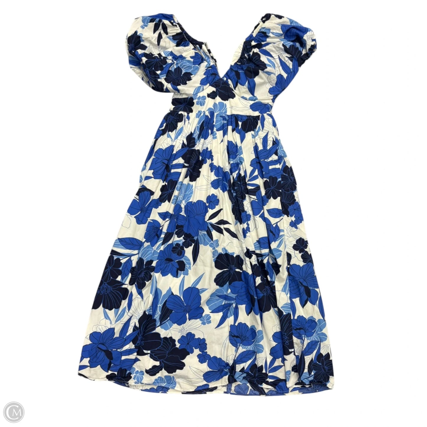 Dress Casual Maxi By J. Crew In Blue & White, Size: M