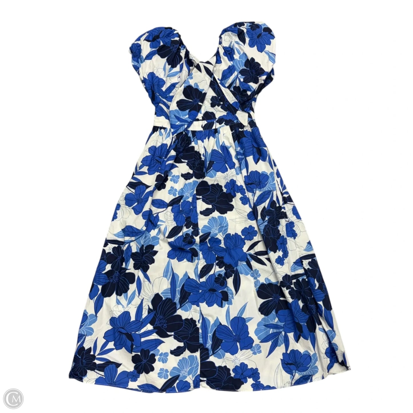Dress Casual Maxi By J. Crew In Blue & White, Size: M