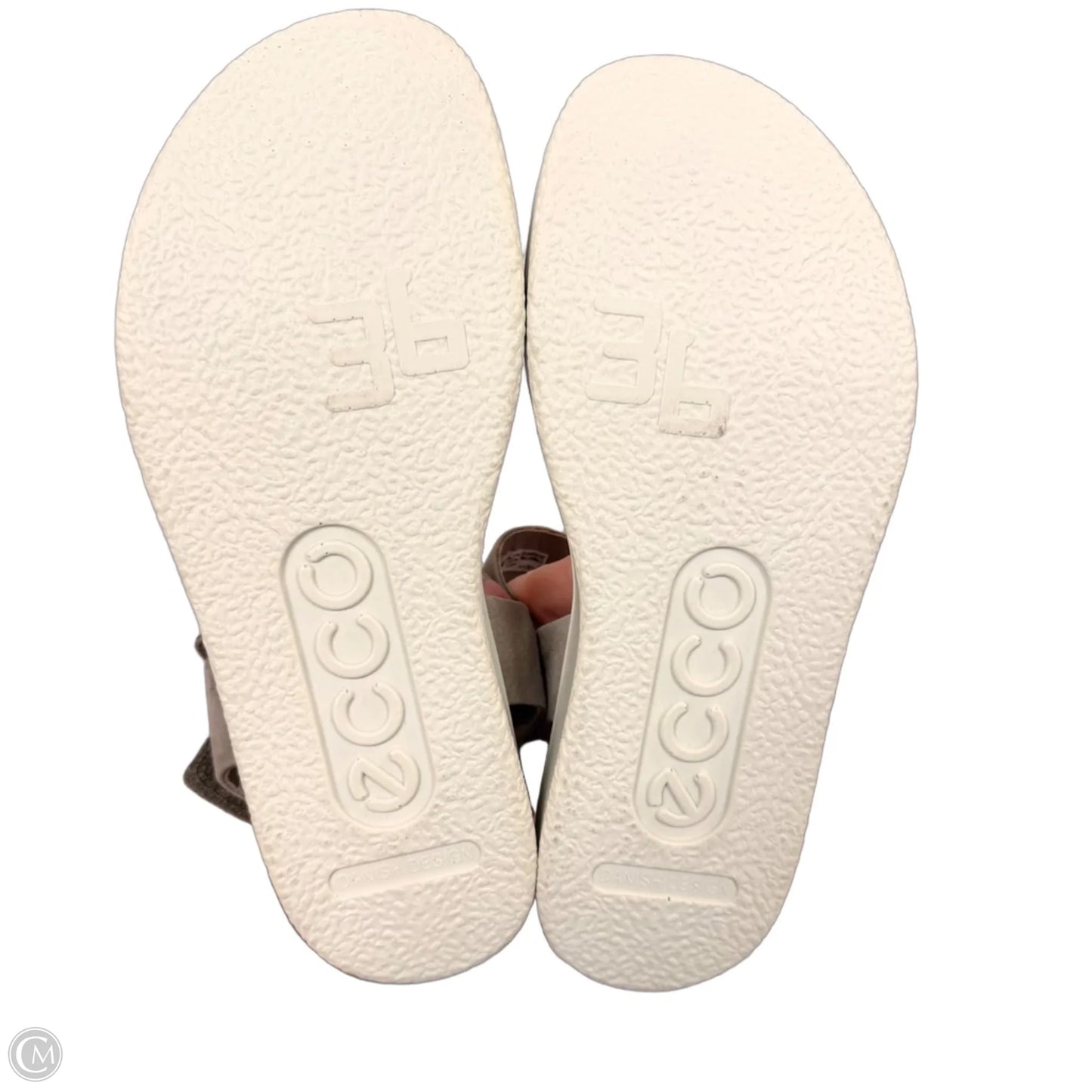 Sandals Flats By Ecco In Grey, Size: 5.5