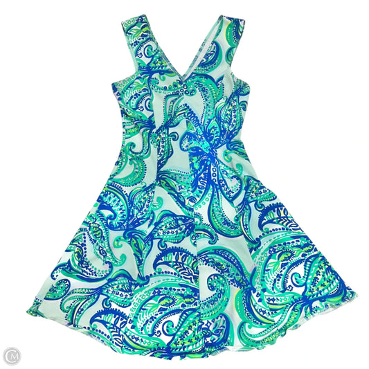 Dress Designer By Lilly Pulitzer In Blue & Green, Size: Xs